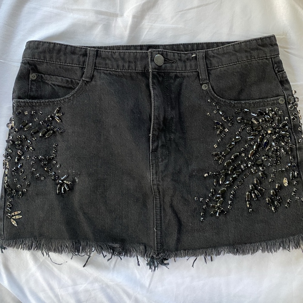 BLACK FREE PEOPLE MINI SKIRT
